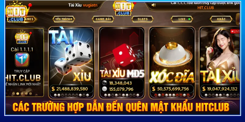 Nhiều lý do dẫn đến người chơi hay quên mật khẩu HITCLUB