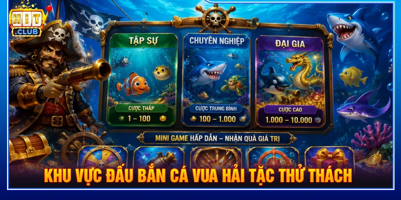 Phòng đấu thiết kế đa dạng cùng mini game tối ưu